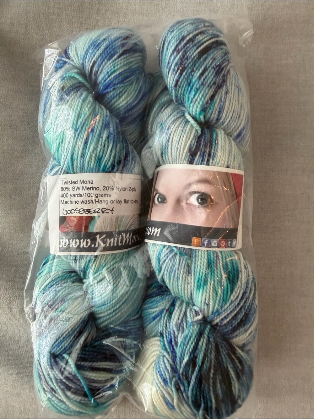 Twisted Yarn - Blue, Teal & Navy Hand-Dyed Skeins